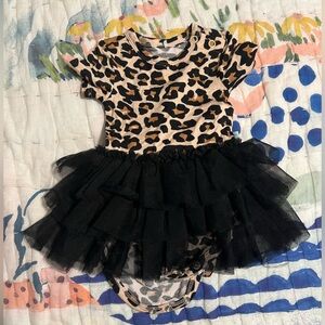 Posh Peanut Lana Leopard Tan Tulle Skirt